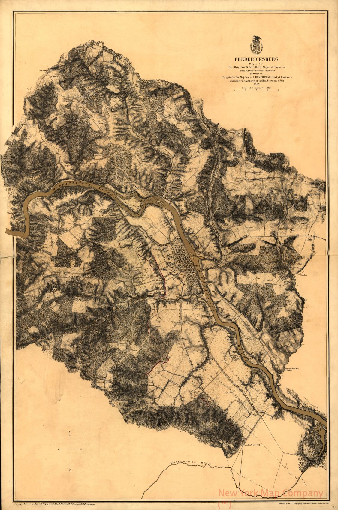 1867 map Fredericksburg. Dec. 1862 Richmond, Fredericksburg and Potomac Rail Road,. Map Subjects: Fredericksburg | Fredericksburg | Battle Of | Fredericksburg | Va | Fredericksburg | Battle Of | Fredericksburg | Va | Virginia