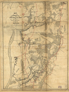 1860 map of the Confederate lines from Fort Gregg to Mrs. Price's: Virginia. Map Subjects: Civil War | Fortification | History | Richmond Region | Richmond Region | Virginia