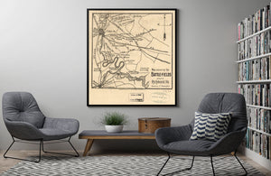 1896 Map showing the battle-fields around Richmond, Va | Battlefields | Civil War | History | Petersburg Region | Petersburg Region Va | Richmond Region | Richmond Region Va | Virginia Scale not given.