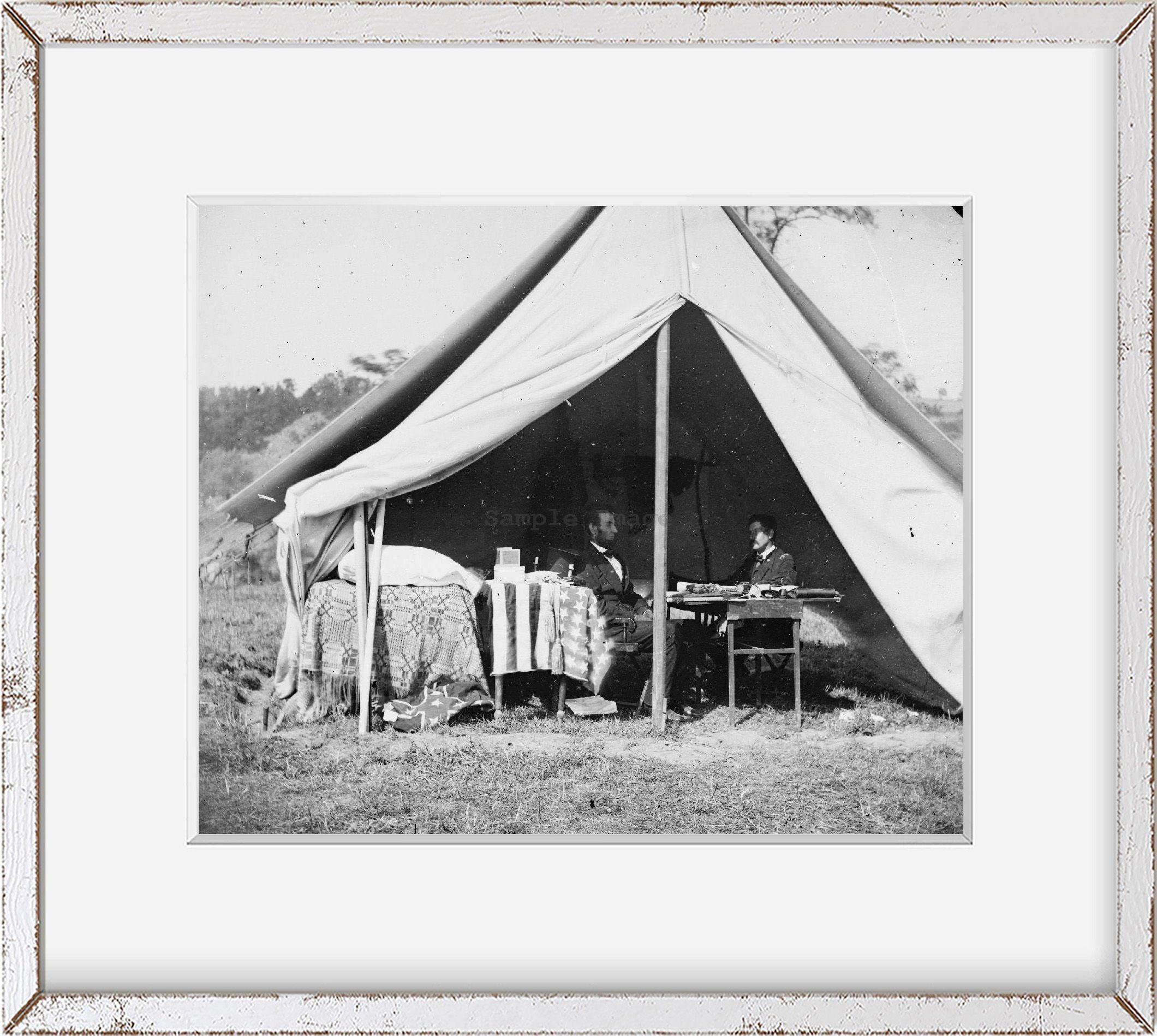 Photo: American Civil War, Antietam, Maryland, MD, President Abraham Lincoln, McClell