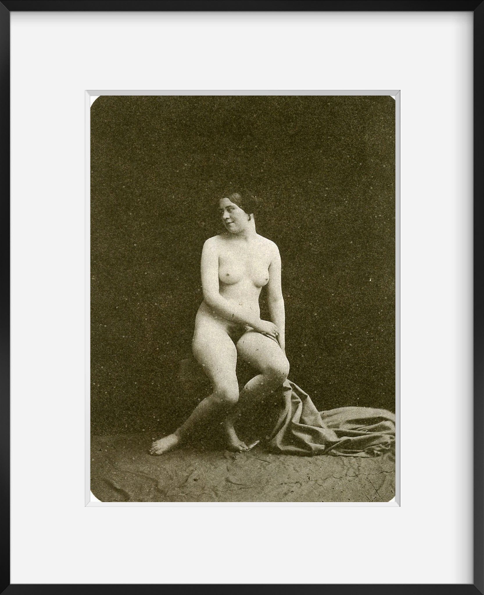 1800s Vintage Nudes Ebony - 1800s woman's fashionable nude photograph stylish vintage 8x10 black &  white c5j