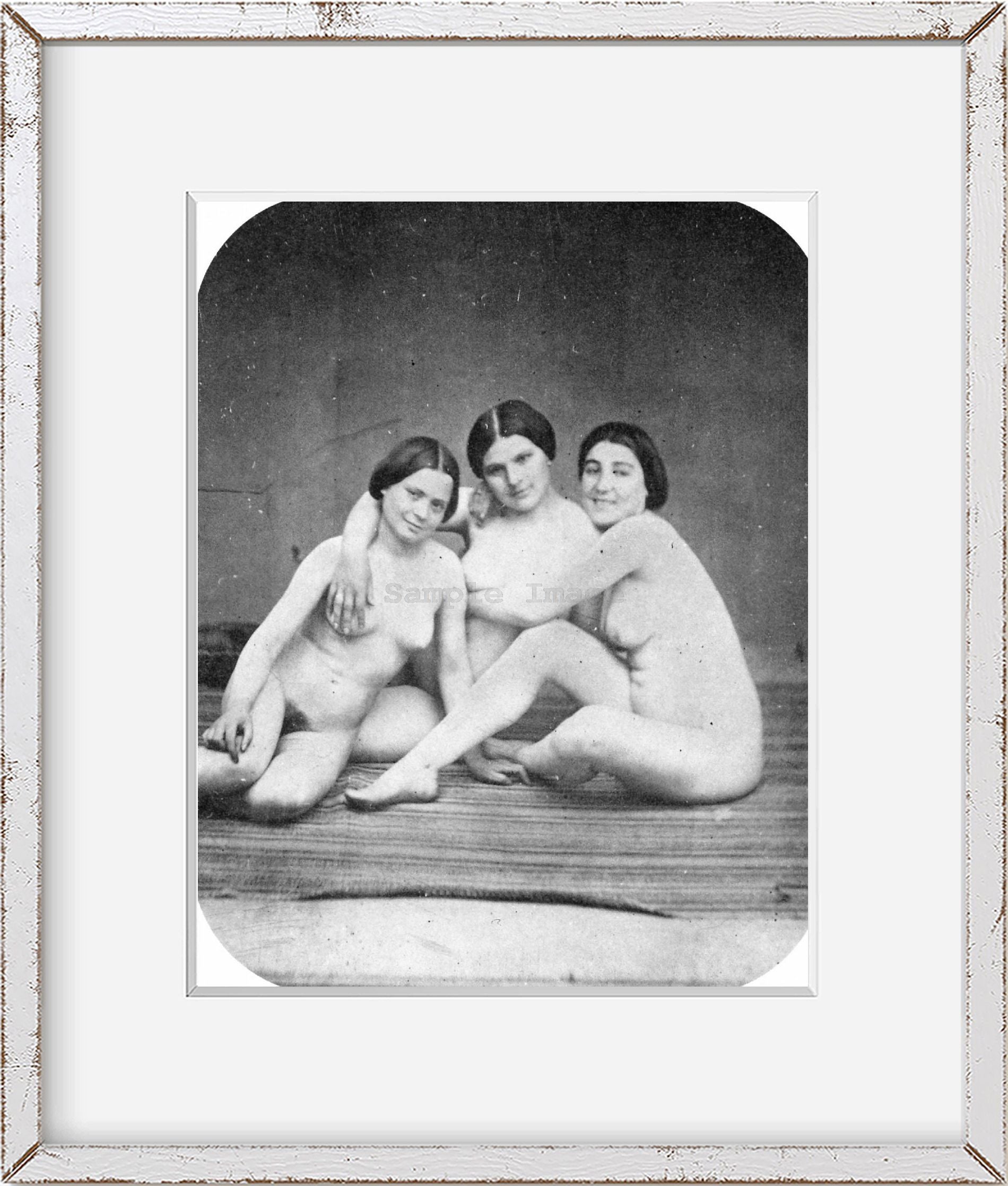 1800s Vintage Nudes Ebony - 1800s woman's fashionable nude photograph stylish vintage 8x10 black &  white d6t
