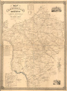 1851 Map of Hunterdon County, New Jersey: entirely from original surveys - 18x2