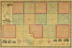 1860 map of Mahoning County, Ohio: showing the original lots and farm Entered accordingly to act of Congress in the year 1860 by Judson W. Canfield in the Clerks Office of the District Court of the United States for the northern districts of Ohio. Map Su