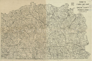 1897 map Rainey's farm line map of Greene County, Pennsylvania. Map Subjects: Farms | Farms | Size of | Greene County | Greene County Pa | Landowners | Pennsylvania | Real Property |