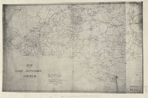 1860 map of Orange and Spotsylvania counties, Va. After the copy in the Military Papers of General R.E. Lee. Presented to the Fredericksburg Battlefield Park andc andc by Douglas Southall Freeman, July 1936. Map Subjects: Cadastral Landowners | Orange Co
