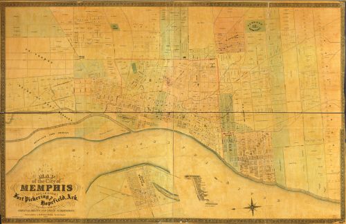 1858 Map of the city of Memphis: including Fort Pickering and Hopefield, Ark.: