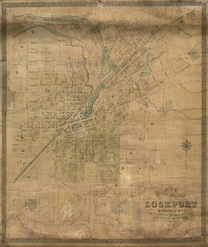 1851 Map of the village of Lockport, Niagara Co., N.Y. - 20x24 - Ready to Frame