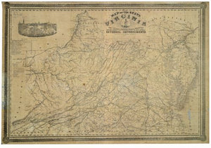 Map of the state of Virginia: containing the counties, principal towns, railroa