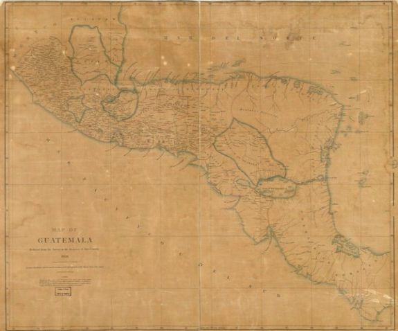 1826 map of Guatemala: reduced from the survey in the archives of that country, 1826.