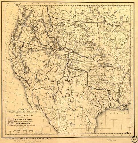 Map of the Trans-Mississippi of the United States during the period of the Ameri