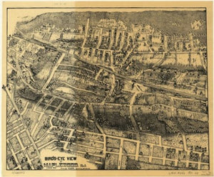 1910 map Bird's-eye-view of Maplewood, N.J. Looking west.