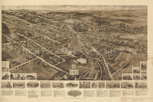 1922 map Aero view of Goshen, New York: 1922. Map Subjects: Goshen | Goshen NY | New York |