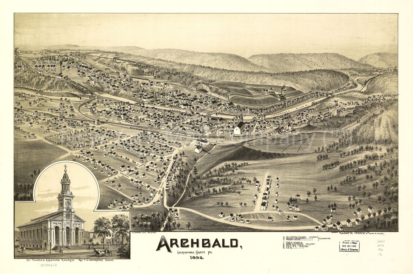 1892 map Archbald, Lackawanna County, Pa. 1892. Map Subjects: Archbald | Archbald Pa | Pennsylvania |