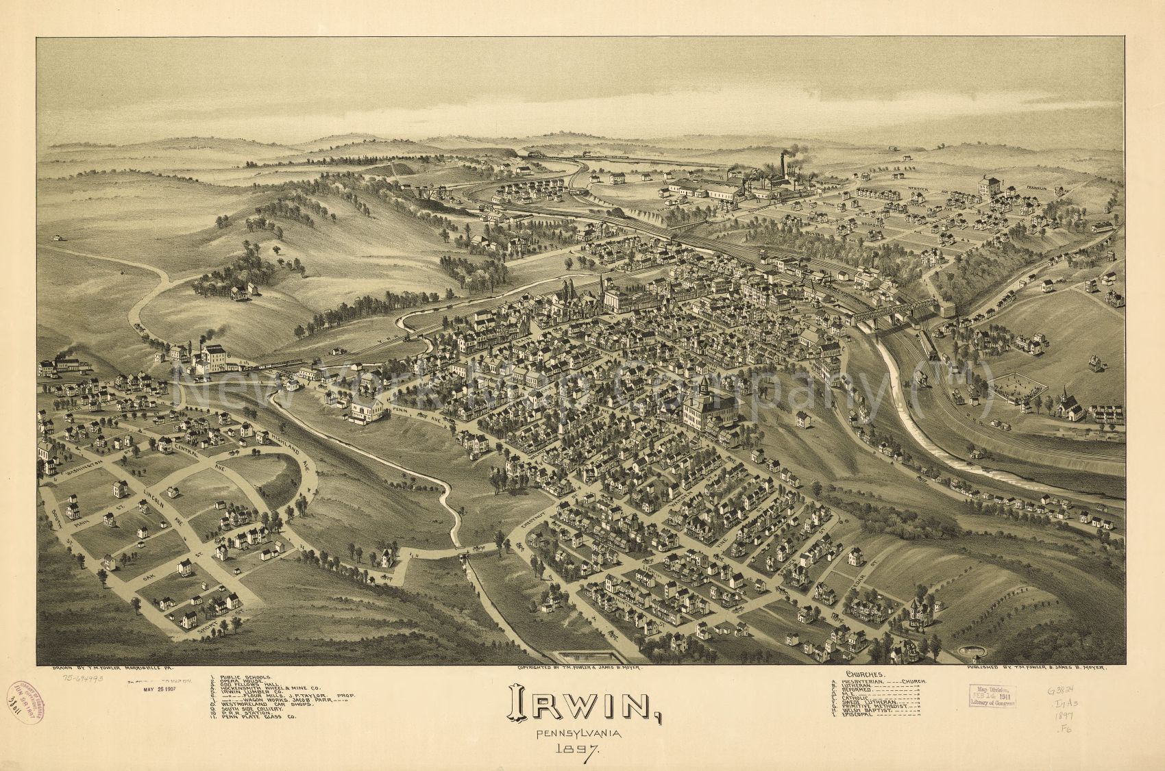 1897 map Irwin, Pennsylvania 1897. Map Subjects: Irwin | Irwin Pa | Pennsylvania |