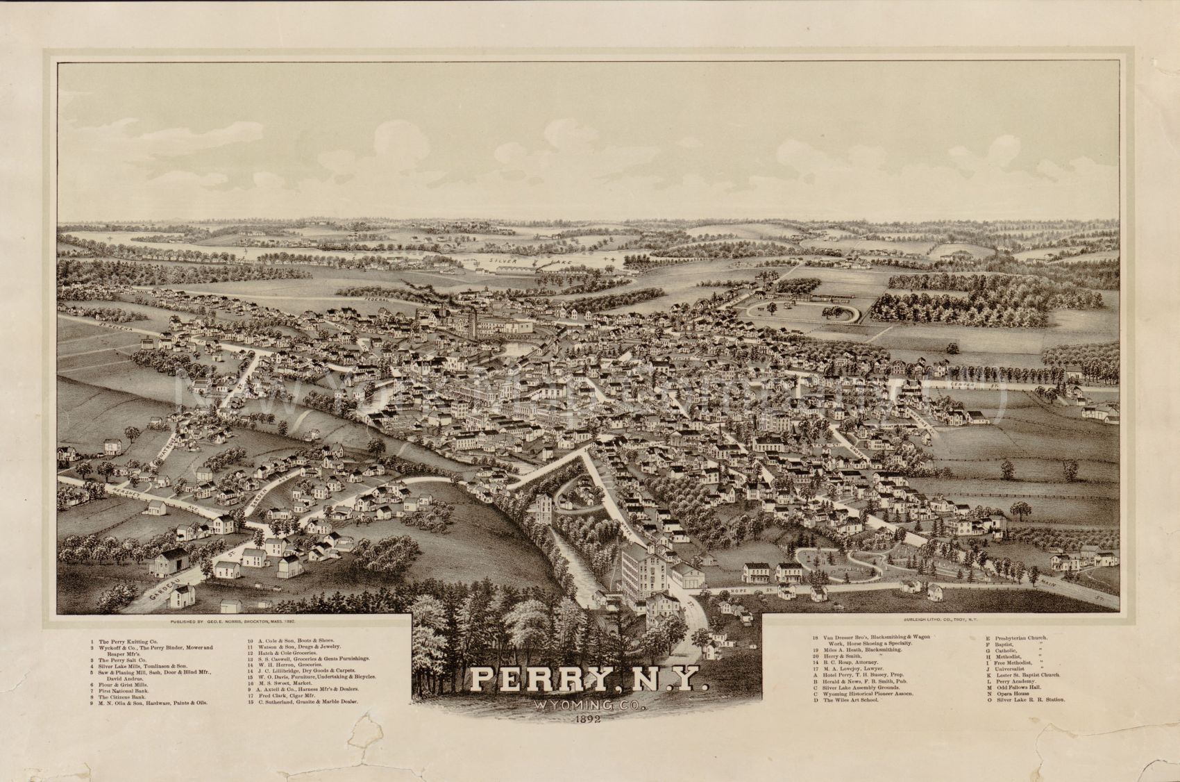 1892 map Perry, N.Y., Wyoming Co., 1892. Map Subjects: New York | Perry | Perry NY |