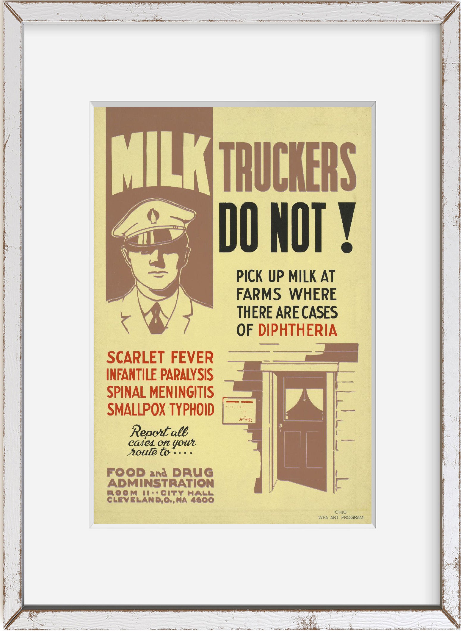 Photo: Milk Truckers Do Not!, Diptheria, Scarlet Fever, Infantile Paralysis, Men