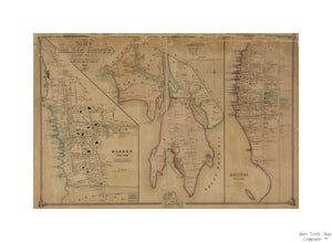 1851 map of Providence, R.I. Map of Bristol County, Rhode Island Walling, Henry Francis, 1825-1888 (Creator) Publisher/ G.C. Brown