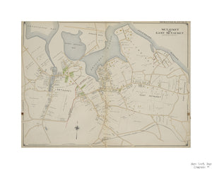 1902 - 1909 map of Brooklyn Suffolk County, V. 2, Double Page Plate No. 22 Map bounded by Jefferson Harbor, Port Jefferson, East Setauket, Setauke Hyde, E. Belcher (Publisher) Publisher/ E. Belcher Hyde,