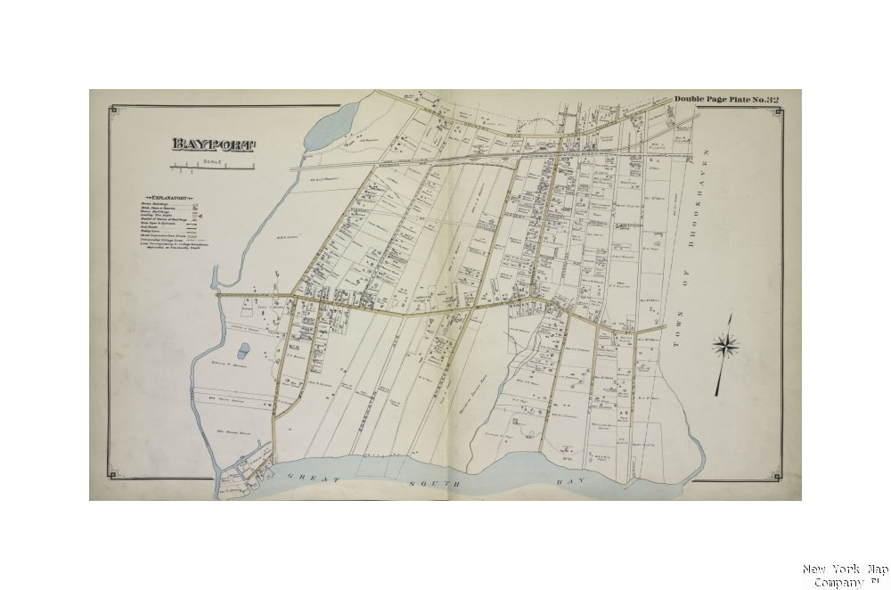 1915 - 1917 map of Brooklyn Bayport E.B. Hyde and Co. (Publisher) Publisher/ E. Belcher Hyde